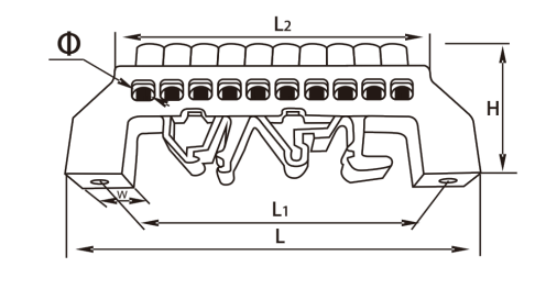 Earthing Connector with din rail holder type 4(pic1)