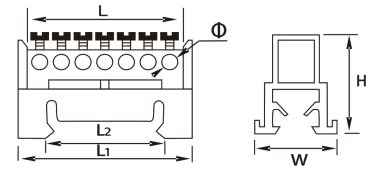 Earthing Connector with din rail holder(pic2)