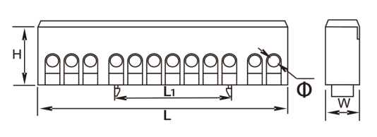 Earthing Connector with din rail holder type 3(pic1)