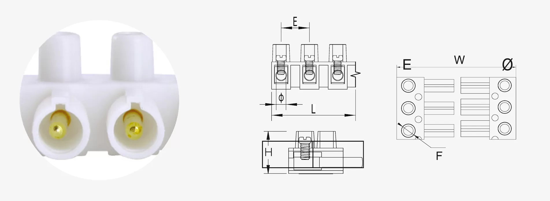 Male & Female Terminal Block /Plug-in Connector Strips -PA6 (Type 3)(pic1)