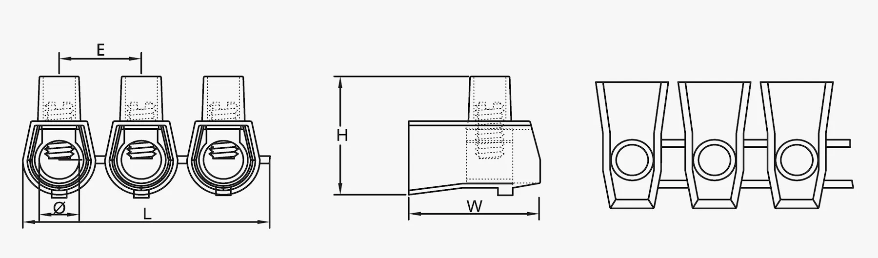 One Side Entry/Unipolar Terminal Block-10 Ways-PC(pic1)